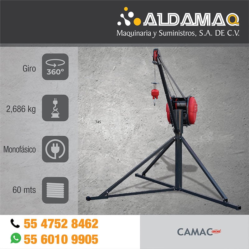 Polipasto Malacate Eléctrico 500 kg Minor Camac