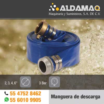 Manguera Descarga Plana Azul