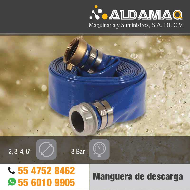 Manguera Descarga Plana Azul