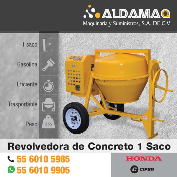 Revolvedoras Concreto Cipsa Un Saco Ultra 10 Motor Honda 9 HP