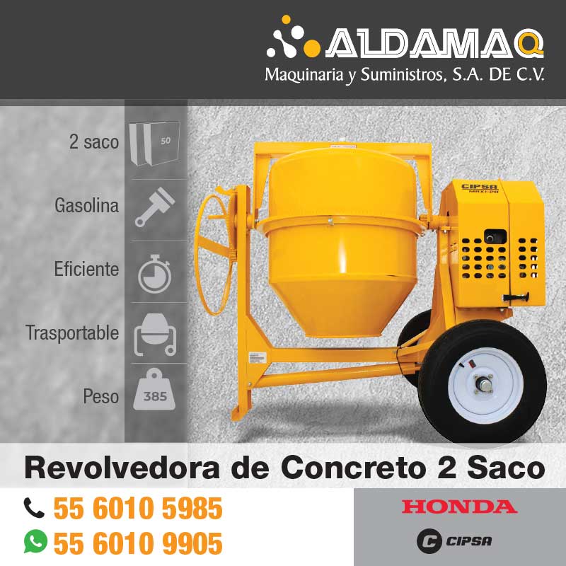 Revolvedoras Concreto 2 Sacos Maxi 20 Honda 13 HP